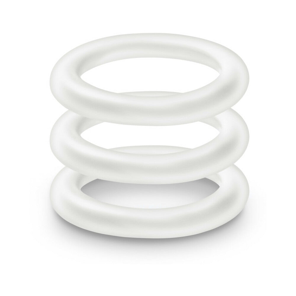 Blush Performance VS2 Pure Premium Silicone Cockrings 3-Pack Small White - Fantasies Boutique