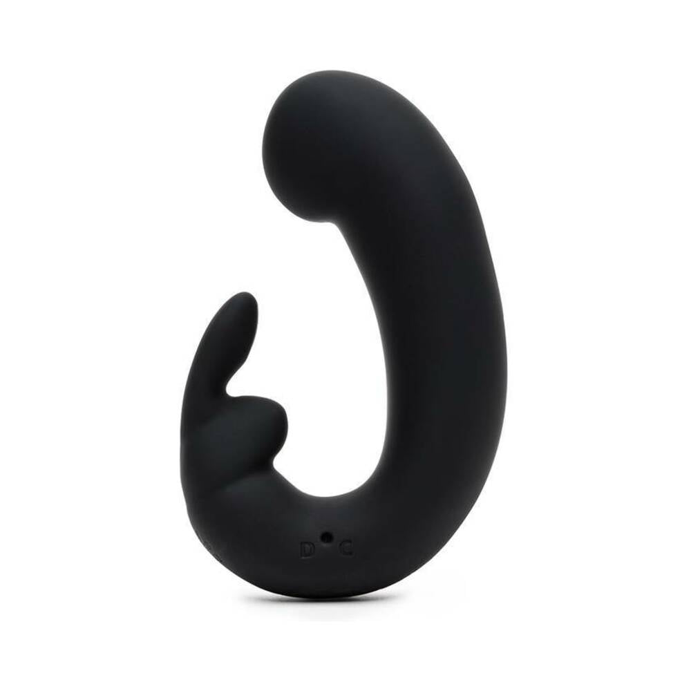 Fifty Shades of Grey Sensation Rechargeable Silicone G-Spot Rabbit Vibrator Black - Fantasies Boutique
