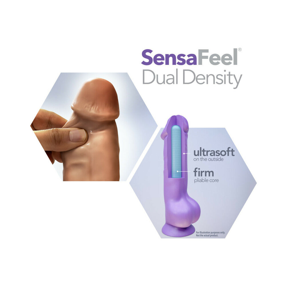 Au Naturel Tomas 9 in. Dual Density Vibrating Dildo Tan - Fantasies Boutique