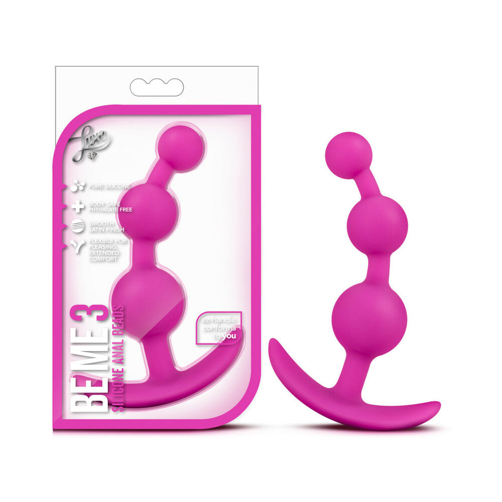 Blush Luxe Be Me 3 Silicone Anal Beads Plug Pink - Fantasies Boutique