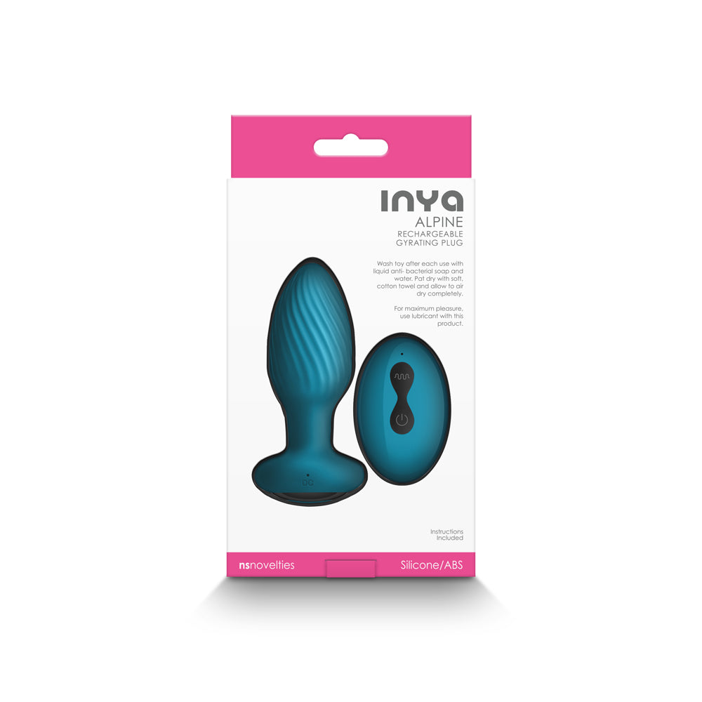 INYA Alpine Rechargeable Gyrating Plug Teal - Fantasies Boutique