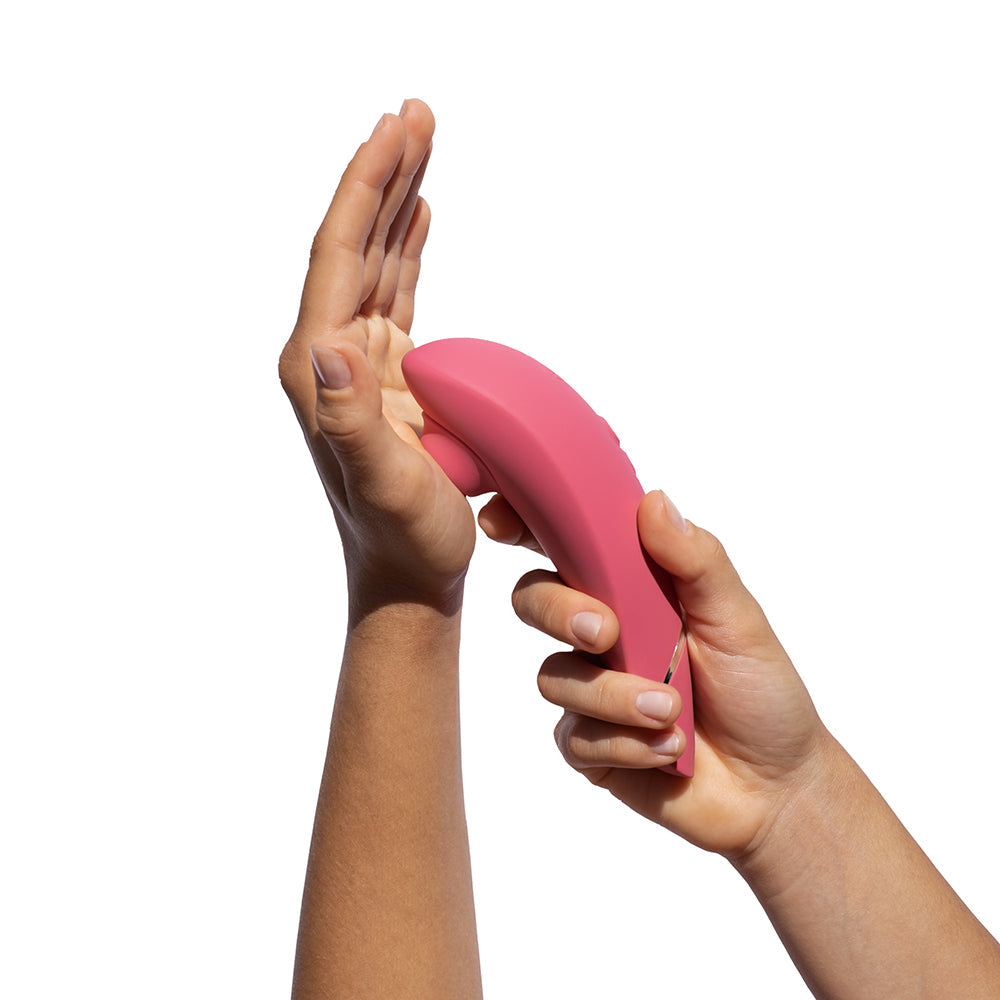 Womanizer Premium 2 Rechargeable Silicone Luxurious Pleasure Air Clitoral Stimulator Raspberry - Fantasies Boutique