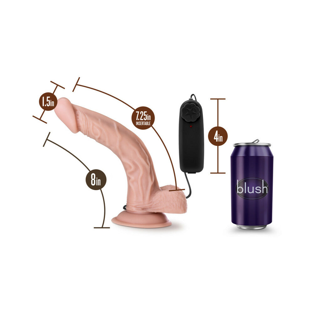 Dr. Skin Dr. Sean Realistic 8 in. Vibrating Dildo with Balls Beige - Fantasies Boutique