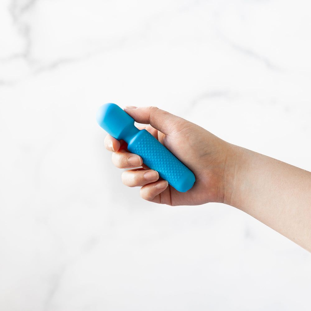 Emojibator Tiny Wand Emoji Vibrator Electric Blue - Fantasies Boutique