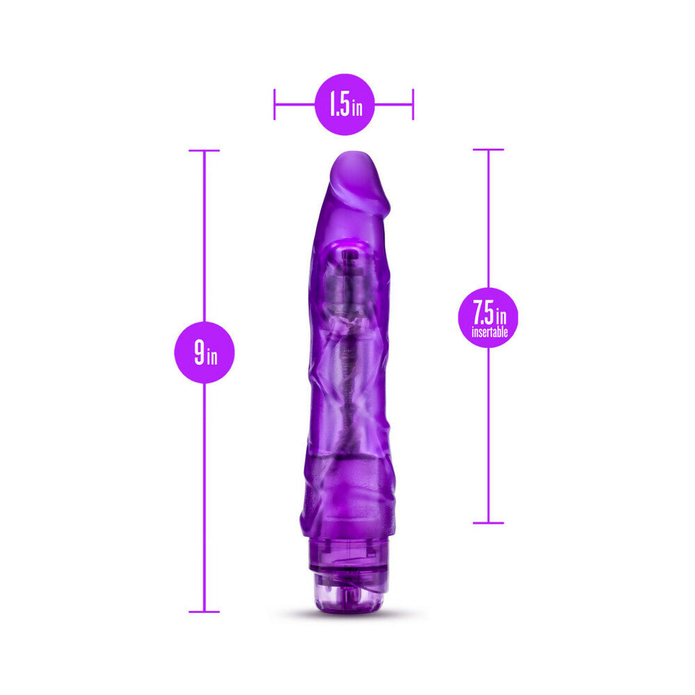 B Yours Vibe 1 Realistic 9 in. Vibrating Dildo Purple - Fantasies Boutique