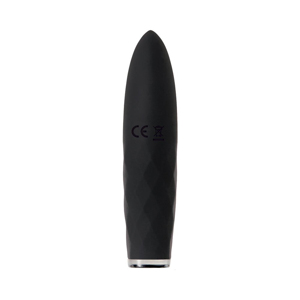 Evolved On The Spot Light-Up Rechargeable Silicone Bullet Vibrator Black - Fantasies Boutique