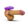 Play with Me The Player Vibrating Double Strap Cockring Purple - Fantasies Boutique