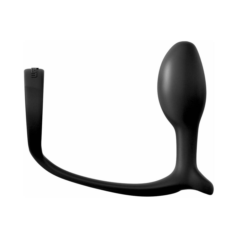 Pipedream Anal Fantasy Collection Silicone Ass-Gasm Cock Ring Beginner's Plug Black - Fantasies Boutique
