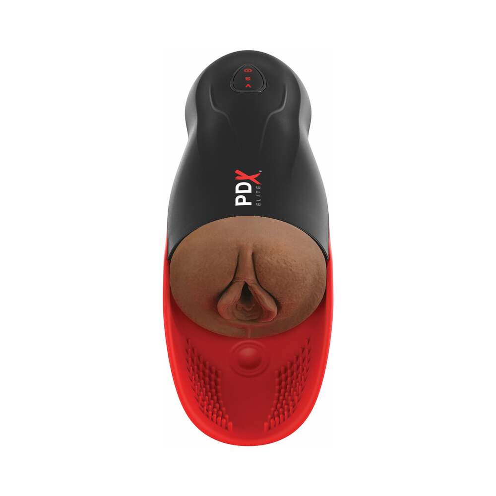 PDX Elite Fuck-O-Matic 2 Rechargeable Vibrating Suction Stroker with Silicone Pulsation Cradle - Fantasies Boutique