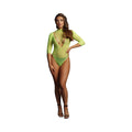 Le Desir Bliss Short Sleeve Fishnet Teddy Green O/S - Fantasies Boutique