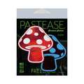 Pastease: Shiny Red & White Glow-in-the-Dark Shroom Pasties