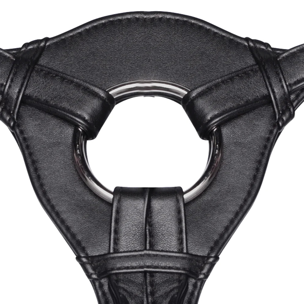 Lux Fetish Patent Leather Strap-On Harness Black - Fantasies Boutique