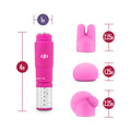 Rose Revitalize Massage Kit with Mini Vibrator & 3 Silicone Attachments Pink - Fantasies Boutique