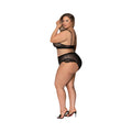 Magic Silk Girl Next Door Bralette & Panty Black Queen Size - Fantasies Boutique