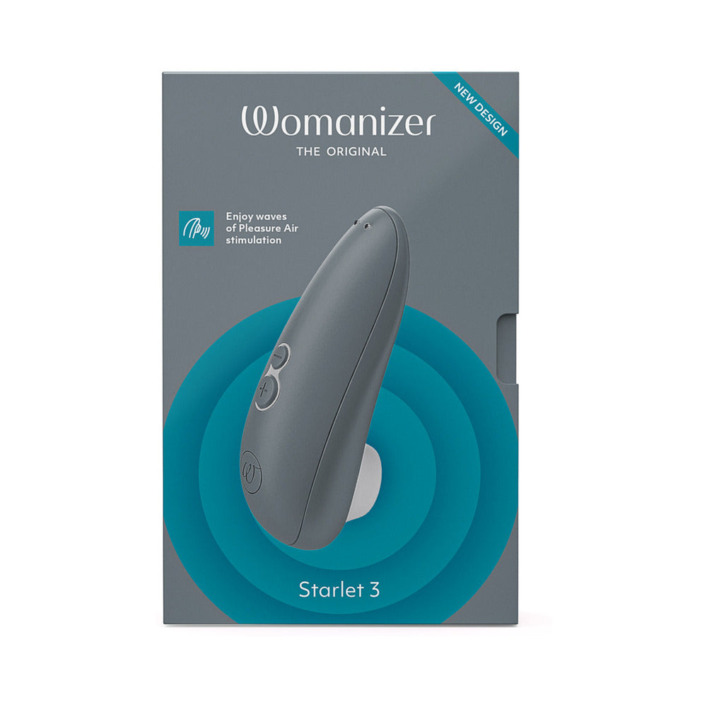 Womanizer Starlet 3 Rechargeable Silicone Compact Pleasure Air Clitoral Stimulator Gray - Fantasies Boutique