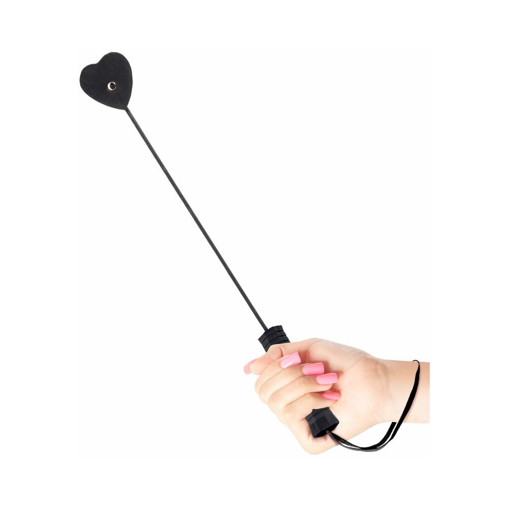 Fetish Fantasy Series Little Heart Flapper Heart-Shaped Crop Black - Fantasies Boutique