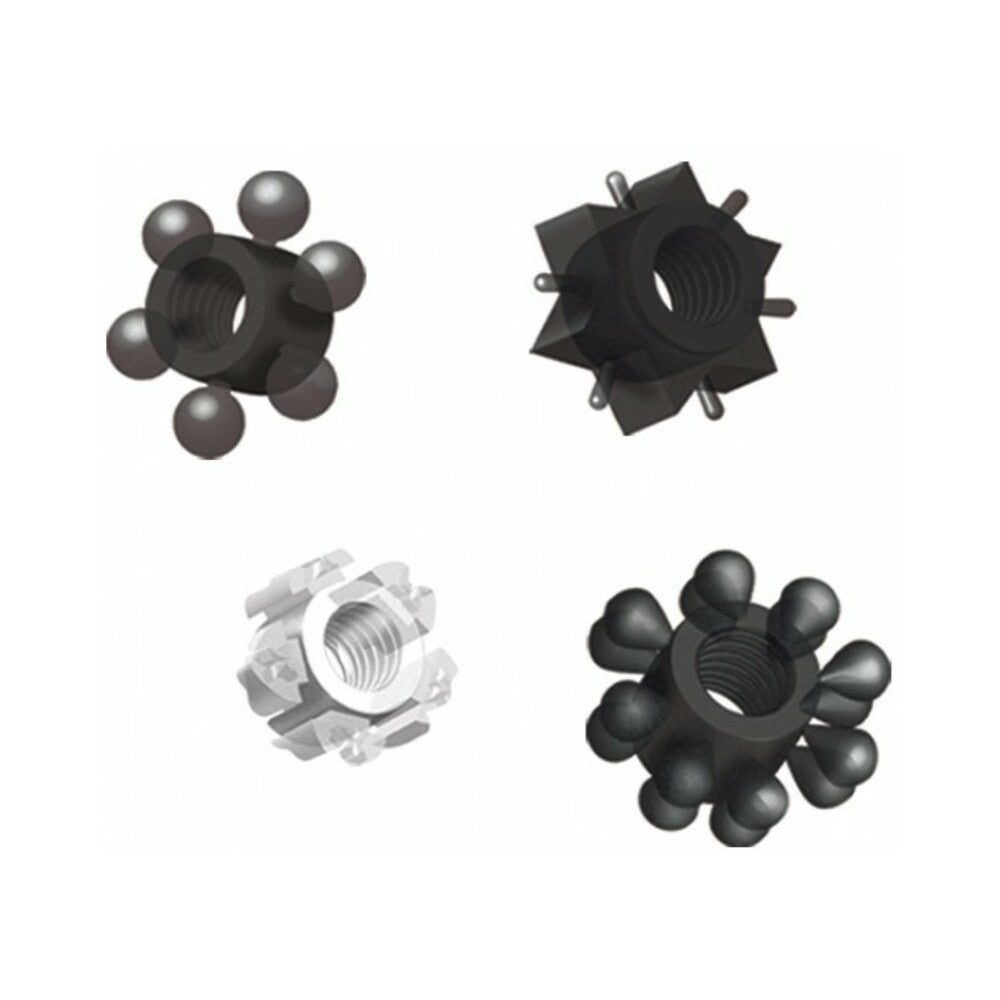 Hung Pleasure Stars Jelly Cock Rings Black/Clear 6 pack - Fantasies Boutique