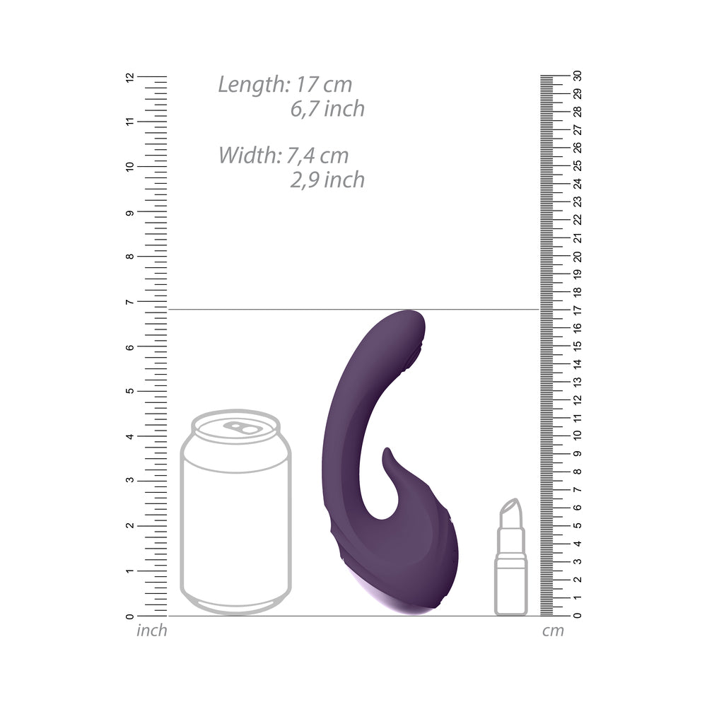 VIVE MIKI Rechargeable Pulse Wave & Flickering Dual Stimulation G-Spot Vibrator Purple - Fantasies Boutique