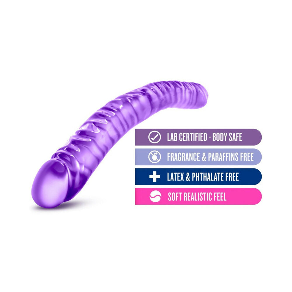 Blush B Yours 18 in. Double Dildo Purple - Fantasies Boutique