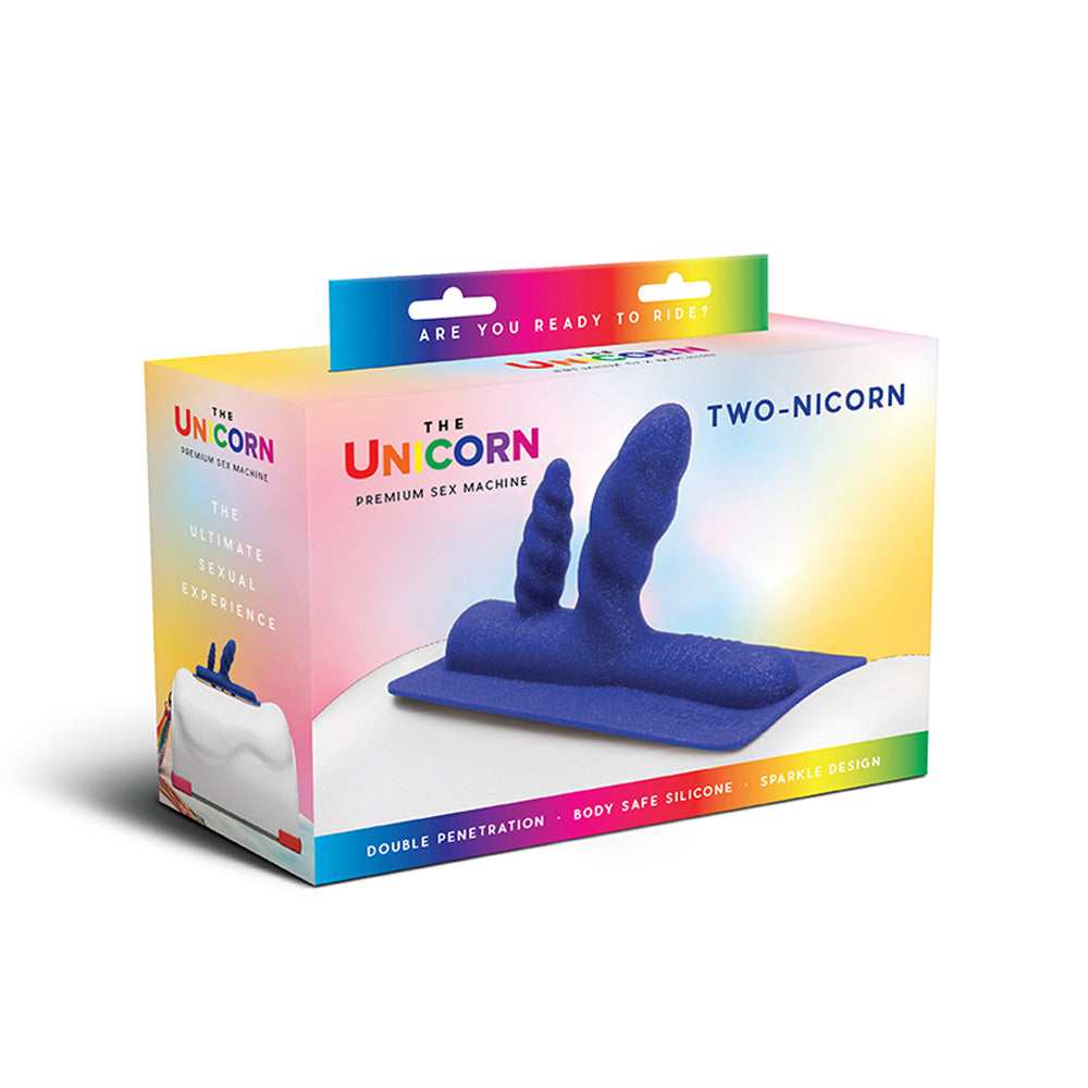 The Unicorn Two-Nicorn Textured Double Penetration Silicone Attachment - Fantasies Boutique