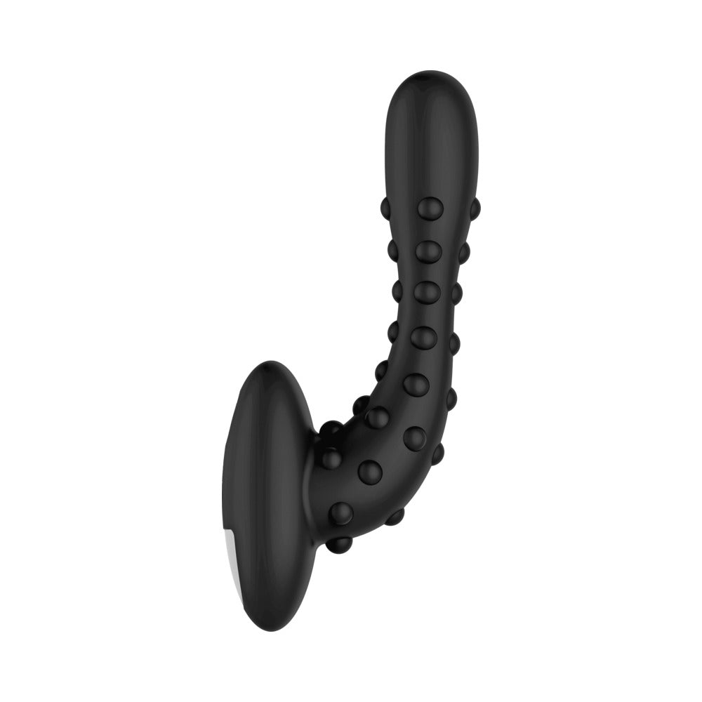 Forto Studded Pro Rechargeable Silicone Vibrating Anal Massager Black - Fantasies Boutique