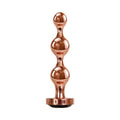 Gender X Gold Digger Rose Gold Beaded Anal Plug With Black Gemstone Base Large - Fantasies Boutique