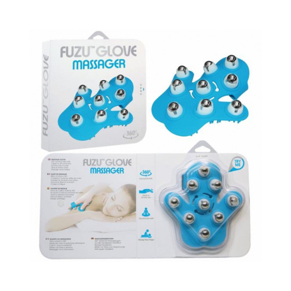 Fuzu 360° Massage Glove Neon Blue - Fantasies Boutique