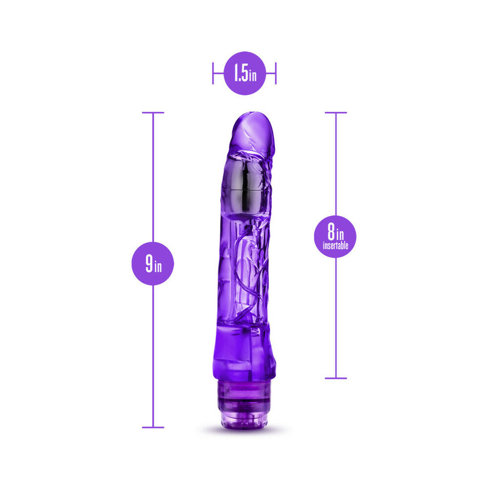 Naturally Yours Mambo Vibe Realistic 9 in. Vibrating Dildo Purple - Fantasies Boutique