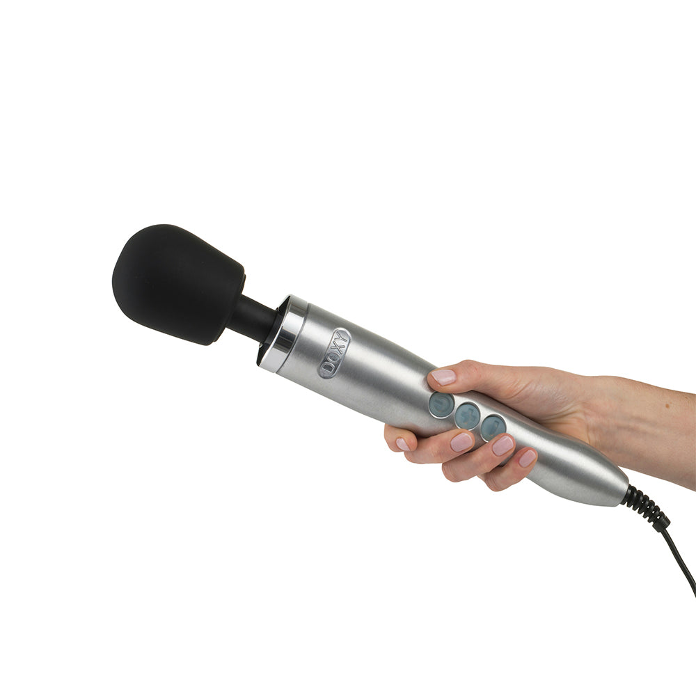 Doxy Die Cast Wand Vibrator Brushed Metal - Fantasies Boutique