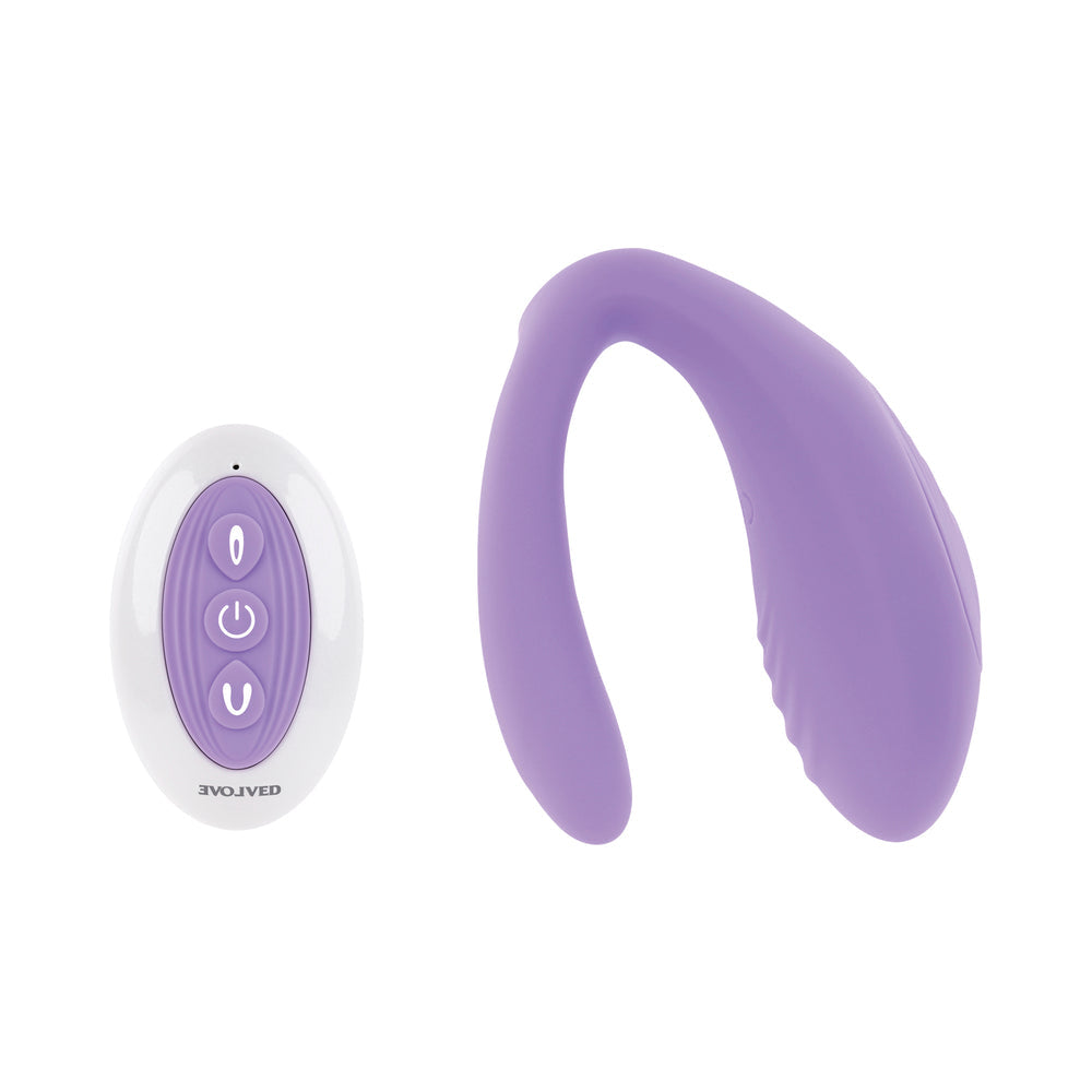 Evolved Petite Tickler Rechargeable Remote-Controlled Silicone Dual Stimulator Purple - Fantasies Boutique