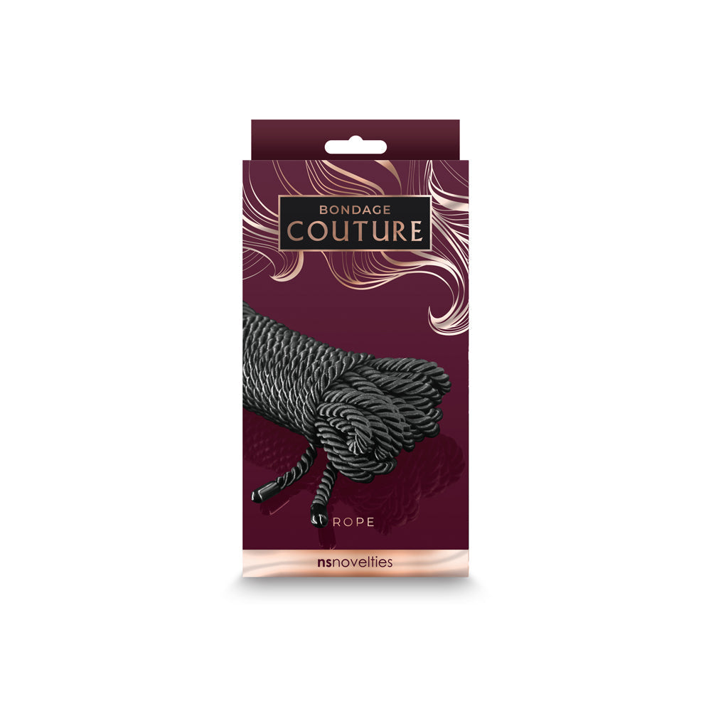 Bondage Couture Rope 25 ft. Black - Fantasies Boutique