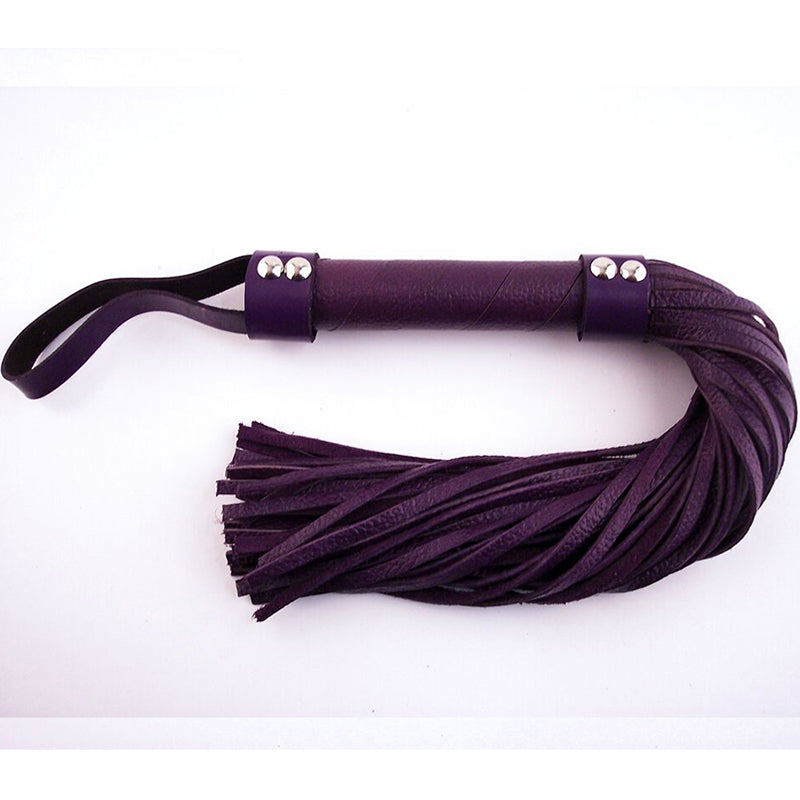 Rouge H-Style Leather Flogger Purple - Fantasies Boutique