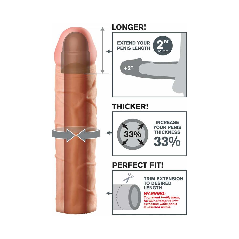 Fantasy X-tensions Perfect 2 in. Extension Beige - Fantasies Boutique