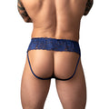 Male Power Sassy Lace Skirt Jock Navy S/M