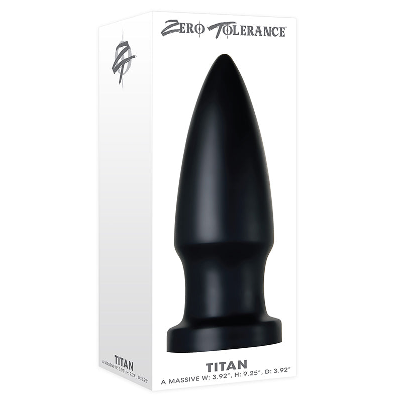 Zero Tolerance Titan Advanced Bullet-Shaped Anal Plug Black - Fantasies Boutique