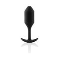 b-Vibe Snug Plug 2 Weighted Silicone Anal Plug Black - Fantasies Boutique