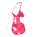 Magic Silk Get It Girl Halter Teddy with Snap Crotch Diva Pink S/M