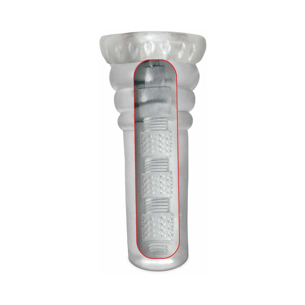 PDX HEAD-Master Snatch Vaginal Stroker Clear - Fantasies Boutique