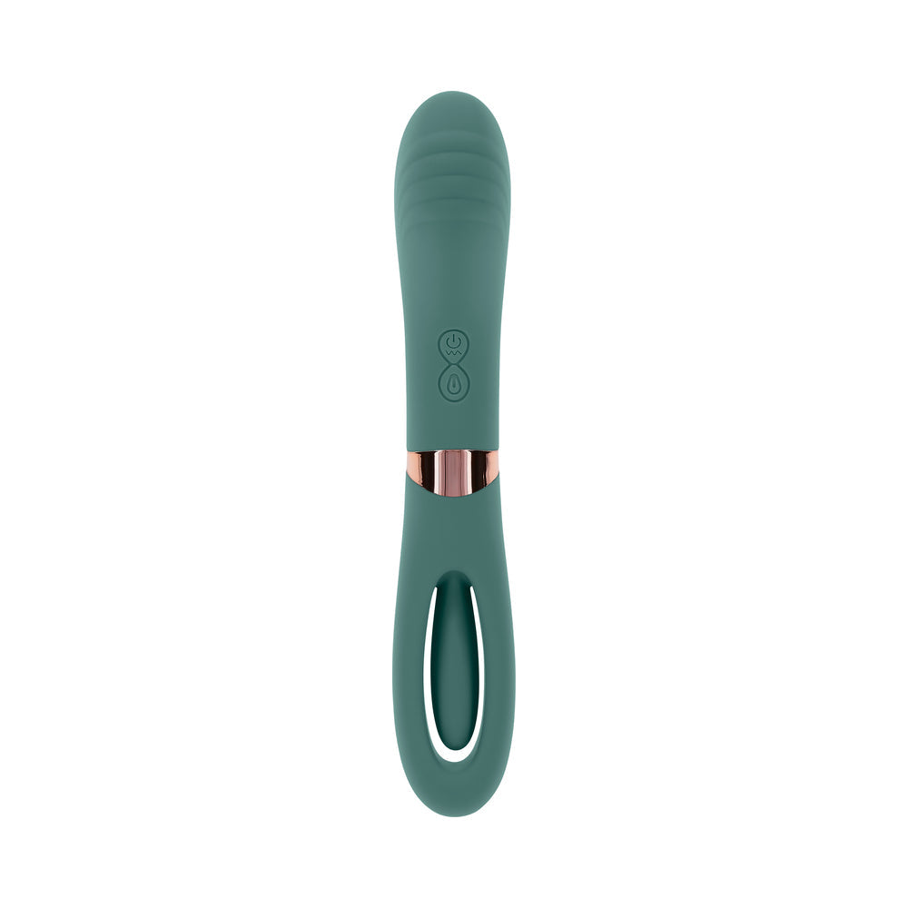 Evolved Chick Flick Rechargeable Vibrator with Flicker Silicone Mint - Fantasies Boutique