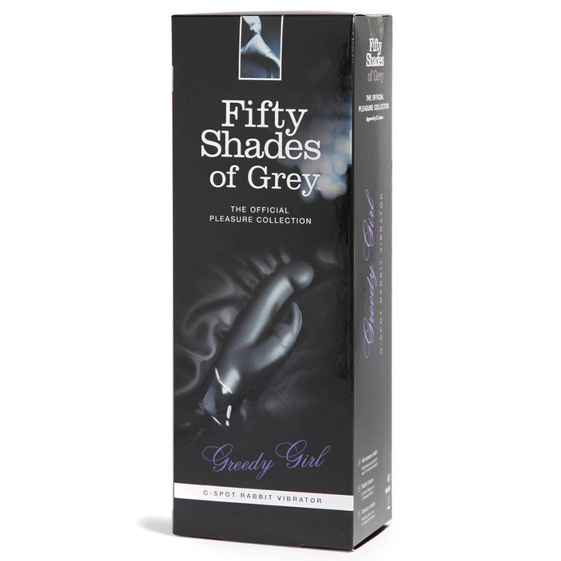 Fifty Shades of Grey Greedy Girl Rechargeable Silicone G-Spot Rabbit Vibrator Black - Fantasies Boutique