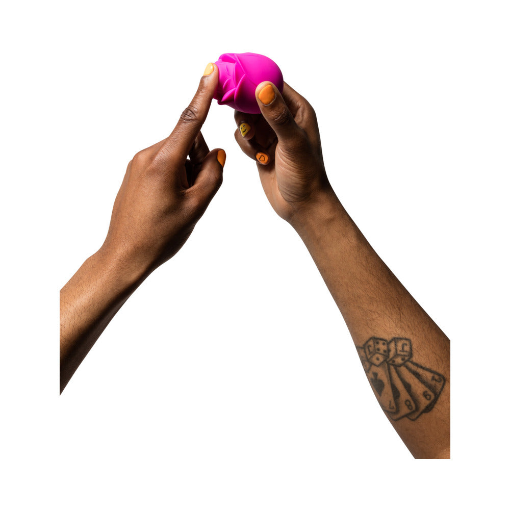 ROMP Rose Rechargeable Silicone Pleasure Air Clitoral Vibrator Pink - Fantasies Boutique