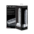 Icicles No. 63 Ribbed Realistic 8.5 in. Glass Dildo Clear - Fantasies Boutique