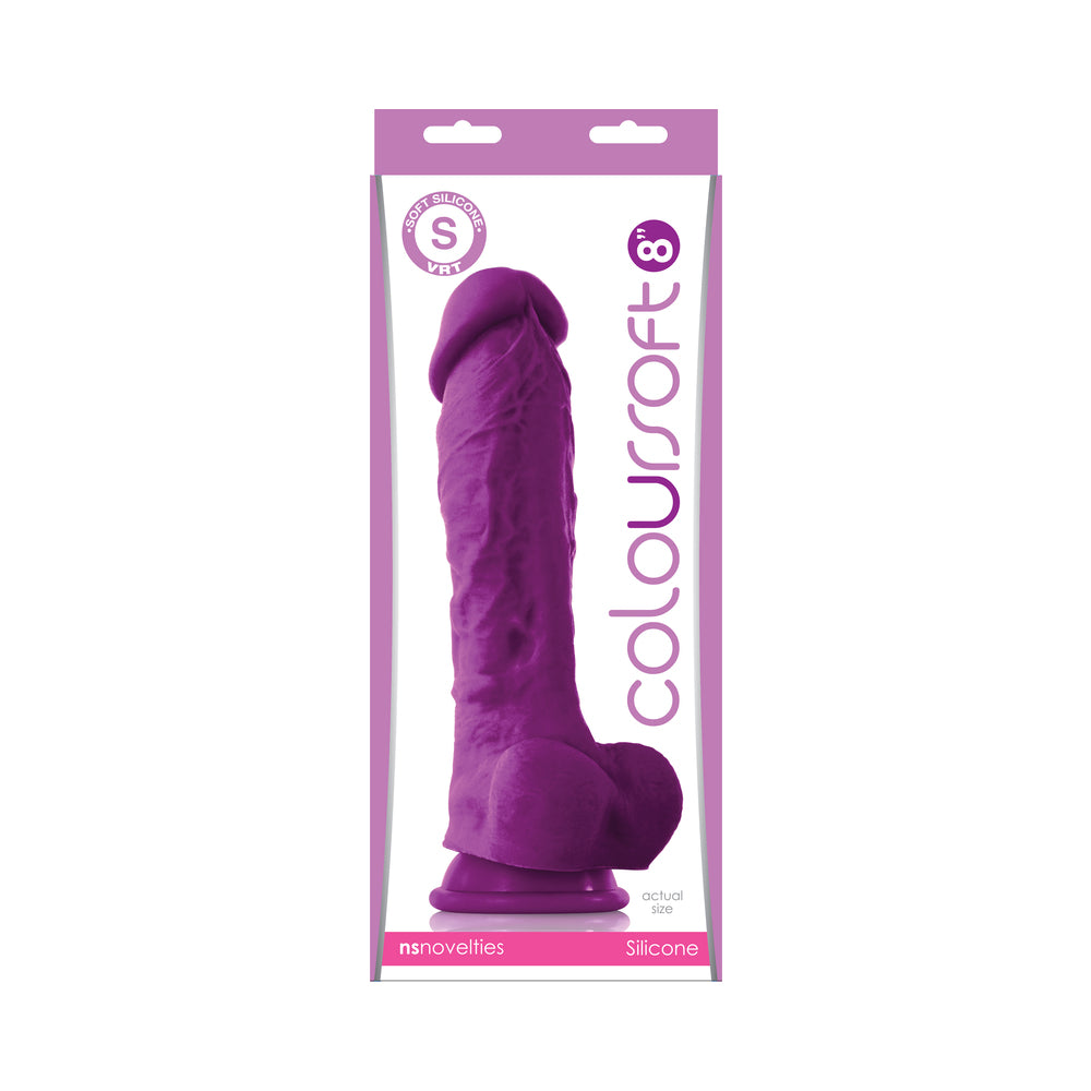 ColourSoft 8 in. Soft Dildo Purple - Fantasies Boutique