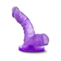 Blush Naturally Yours 4 in. Mini Cock Realistic Dildo with Balls & Suction Cup Purple - Fantasies Boutique