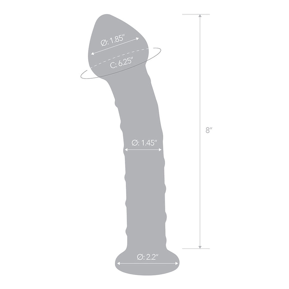 Glas 8 in. Mr. Swirly Glass Dildo - Fantasies Boutique