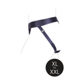 Ouch! Vibrating Strap-on Panty Harness with Open Back Black XL/2XL - Fantasies Boutique