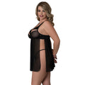 Magic Silk Rush Babydoll & Thong Set Black Queen Size