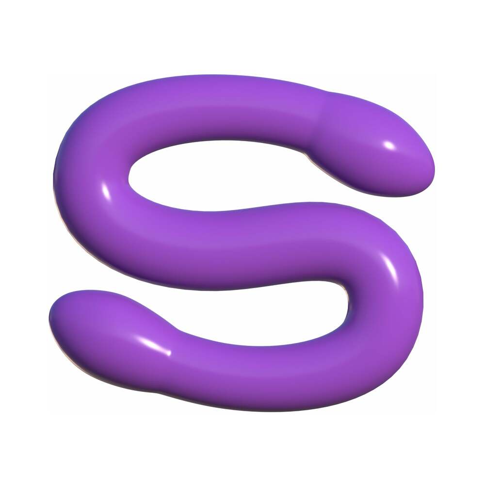 Pipedream Classix Double Whammy 17.25 in. Flexible Dual-Ended Dildo Purple - Fantasies Boutique