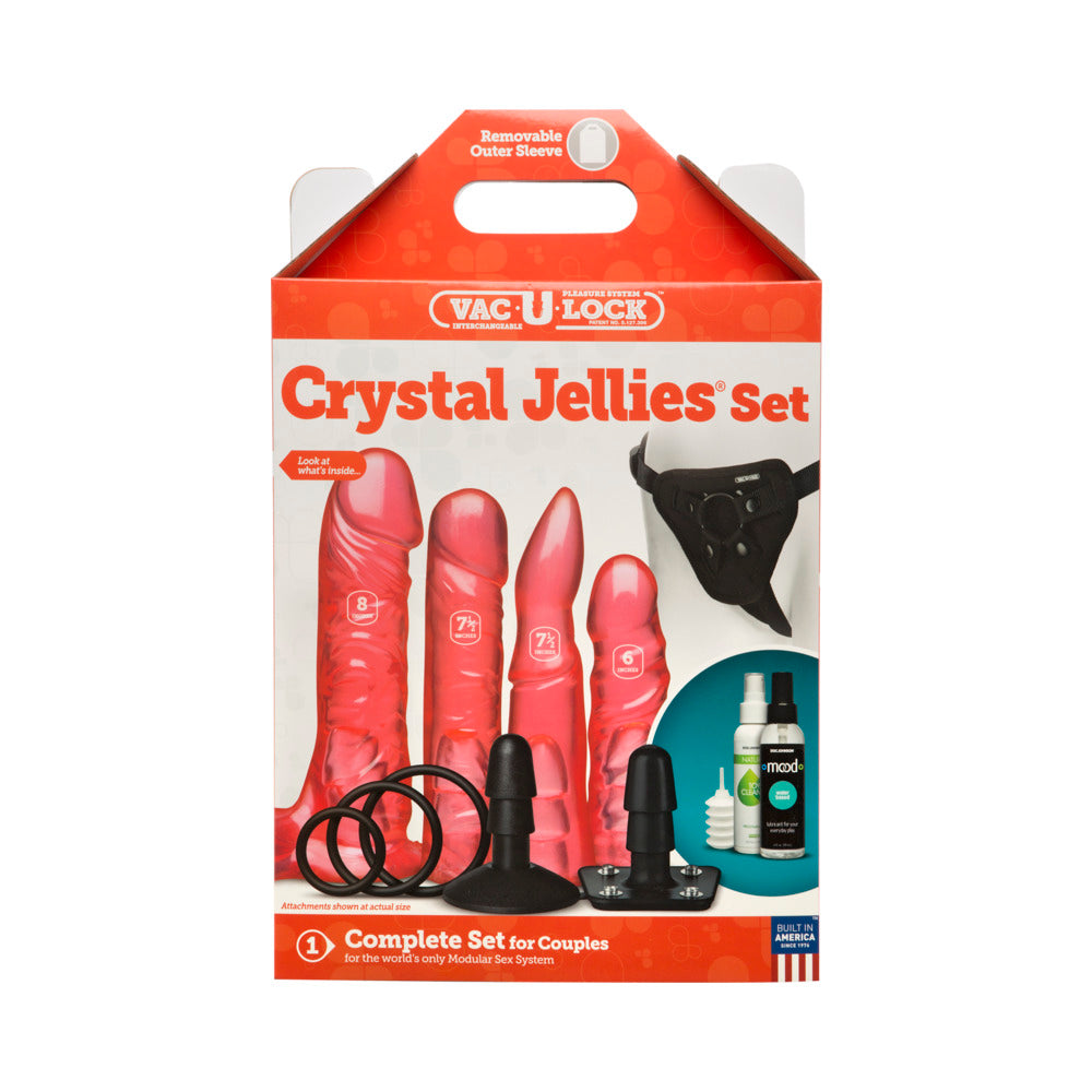 Vac-U-Lock Crystal Jellies Set PINK - Fantasies Boutique