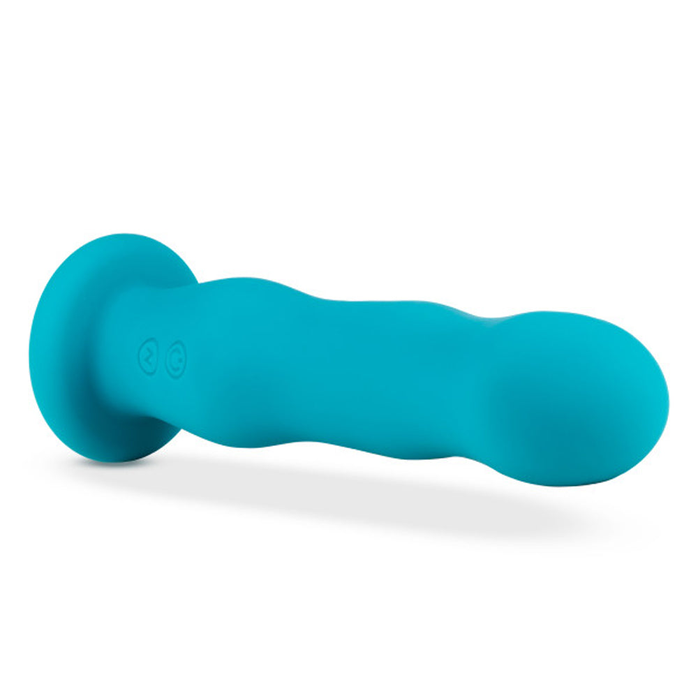Impressions Miami Rechargeable Silicone 6.5 in. Vibrating Dildo Teal